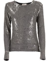 P.A.R.O.S.H. - Sequin-embellished Long-sleeve T-shirt - Lyst