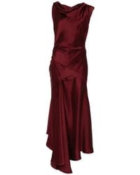 Victoria Beckham - Posy Draped Asymmetric Gown - Lyst