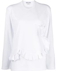 Comme des Garçons - ラッフルディテール ロングtシャツ - Lyst