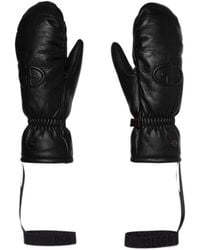 Goldbergh - Hilja Logo-Embossed Leather Mittens - Lyst