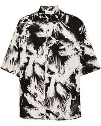 Laneus - Bowlinghemd mit abstraktem Print - Lyst