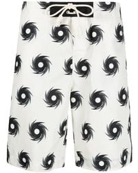 Palm Angels - Graphic-Print Drawstring Swim Shorts - Lyst