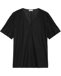 Marc O' Polo - Top Met Gesmockt Detail En V-Hals - Lyst