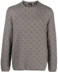 Giorgio Armani - Textured Fine-knit Jumper - Lyst
