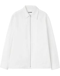 Jil Sander - Zip-Up Cotton Shirt - Lyst