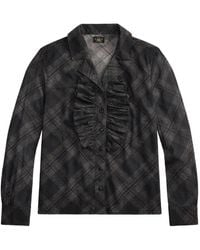 RRL - Geruite Blouse Met Ruches - Lyst