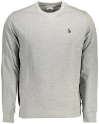 U.S. POLO ASSN. - Logo-Embroidered Crew-Neck Sweatshirt - Lyst