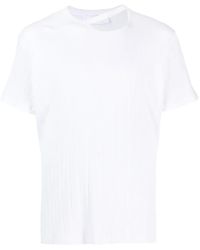 Louis-Gabriel Nouchi - Cut-Out Plissé Cotton T-Shirt - Lyst