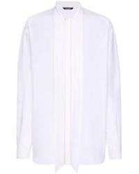 Dolce & Gabbana - Shirt With Scarf Detail - Lyst