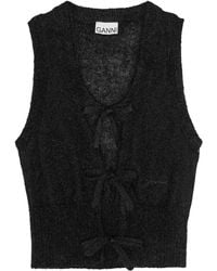 Ganni - String Tie Fastening Vest - Lyst