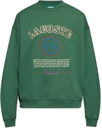 Lacoste - Heritage-Embroidery Fleece Sweatshirt - Lyst