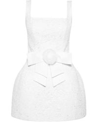 ANOUKI - Bow-Detail Mini Dress - Lyst
