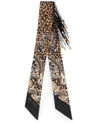 Etro - Silk Twill Paisleyina With Fringing And Paisley And Leopard Print - Lyst