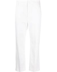 Dondup - Cropped Straight-leg Trousers - Lyst
