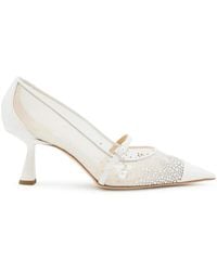 Jimmy Choo - Escarpins En Résille À Ornements En Cristal 65 Mm - Lyst