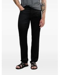 ARMANI EXCHANGE - Logo-Patch Straight-Leg Trousers - Lyst