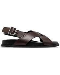 Guglielmo Rotta - Twill Ranch Buckle-Fastening Crossover-Strap Sandals - Lyst
