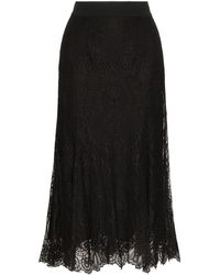 Dolce & Gabbana - Chantilly-lace Maxi Skirt - Lyst