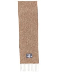 Vivienne Westwood - Orb-Patch Fringed Scarf - Lyst