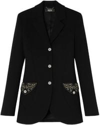 Versace - ^ bolsillos con apliques de lana - Lyst