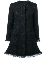 Dior - Tulle Trim Coat - Women - Silk/cotton/nylon/wool - 36 - Black