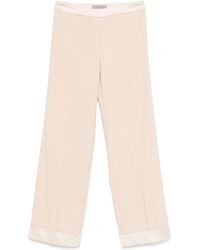 D.exterior - Contrast-Trim Trousers - Lyst