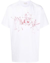Alexander McQueen - Skeleton Band-print Short-sleeved T-shirt - Lyst