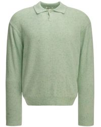 AURALEE - Mélange-Effect Cashmere Polo Sweater - Lyst