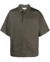 McQueen - Embroidered-Logo Denim Polo Shirt - Lyst