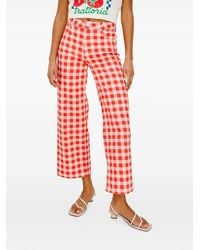 Rails - Xgiadzy Getty Cropped Gingham Trousers - Lyst