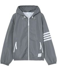 Thom Browne - 4-Bar Stripe Hooded Jacket - Lyst
