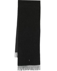 Polo Ralph Lauren - Écharpe en laine à logo brodé - Lyst