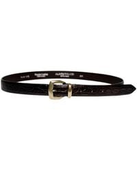 Alberto Luti - Crocodile-Effect Leather Belt - Lyst