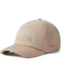 ZEGNA - Light Taupe Microfiber Motorin Baseball Cap - Lyst