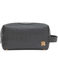 Amiri - Logo Leather Toiletry Bag - Lyst