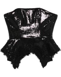 Nissa - Sequin Peplum Top - Lyst