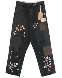 Maison Mihara Yasuhiro - Patchwork Ticket-Print Jeans - Lyst