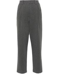 Brunello Cucinelli - Pantalones de chándal ajustados estilo capri - Lyst