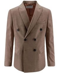 Amaranto - Double-Breasted Blazer - Lyst