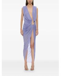Christopher Esber - Crystal Plunge Midi Dress - Lyst