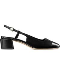 Jimmy Choo - Elisa 45 Leather Slingback Pumps - Lyst