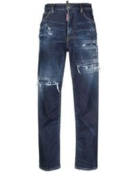 DSquared² - Jeans a vita alta con effetto vissuto - Lyst