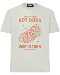 DSquared² - Graphic-Print Crew-Neck T-Shirt - Lyst