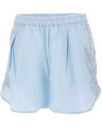 Maurizio Mykonos - Floral-Embroidered Shorts - Lyst