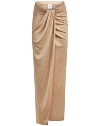 ANDAMANE - Anja Draped Midi Skirt - Lyst