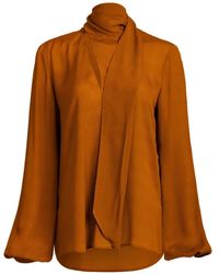 Silvia Tcherassi - Alanis Scarf-Neck Blouse - Lyst