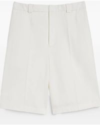 Jil Sander - Bermudas de algodón con cinturón - Lyst