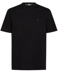 Karl Lagerfeld - Kameo Logo-embroidered T-shirt - Lyst