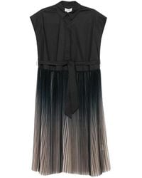 Psophia - Pleated Ombré-Effect Sleeveless Midi Dress - Lyst