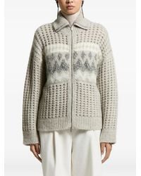 Peserico - Sequin-Embellished Jacquard-Knit Cardigan - Lyst